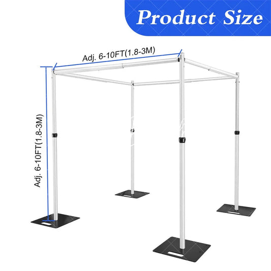 Lofaris Square Adjustable Pipe Drape Backdrop Stand for Event