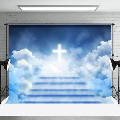 Lofaris Stairway Heaven Holy Light Blue Sky Cloud Backdrop