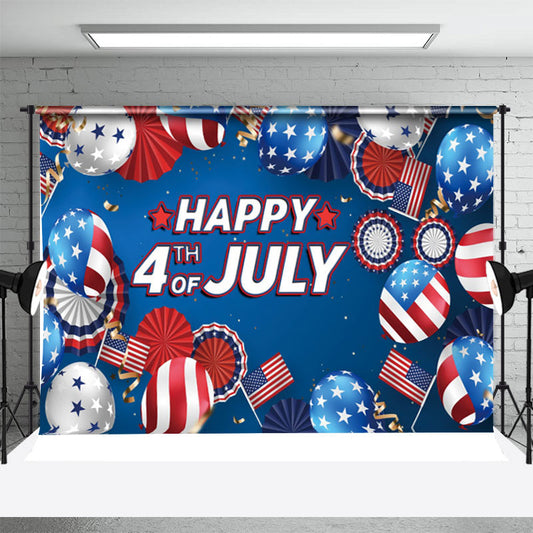 Lofaris Star Stripe Balloon July 4 Independence Day Backdrop