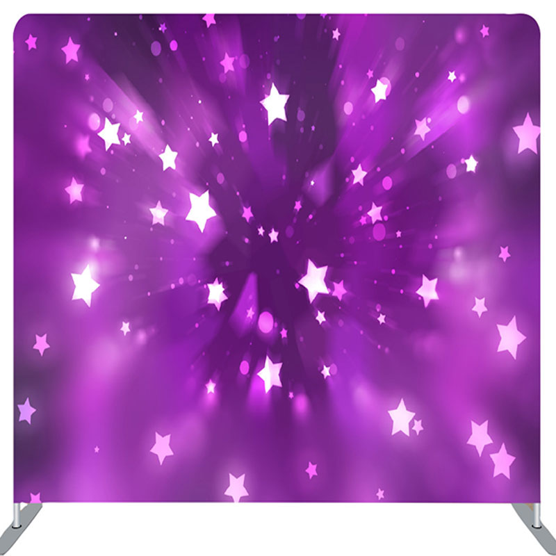 Lofaris Stars Glitter Fantasy Purple Backdrop Cover For Party