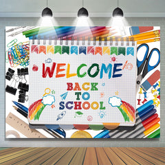 Lofaris Stationery Colorful Welcome Back To School Backdrop