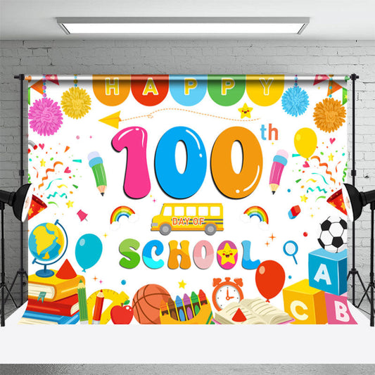 Lofaris Stationery Happy 100th Day Back To School Backdrop