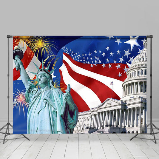 Lofaris Statue Of Liberty White House 4th July Backdrop