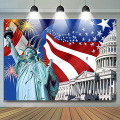 Lofaris Statue Of Liberty White House 4th July Backdrop