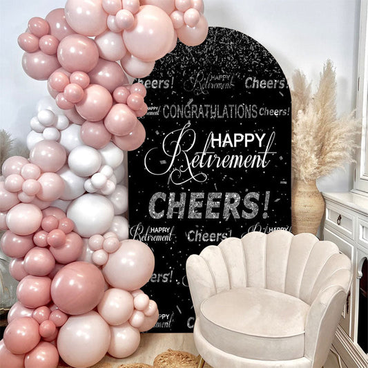 Lofaris Step And Repeat Cheers Arch Backdrop For Retirement