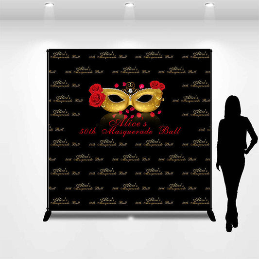 Lofaris Step And Repeat Custom Masquerade Birthday Backdrop