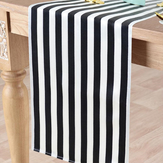Lofaris Stripes Satin Premium Table Runner For Event Decors