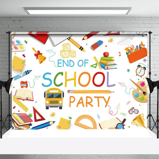 Lofaris Study Stuff Bus Book End Of School Party Backdrop