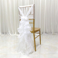 Lofaris Stylish Silk Curly Chair Sash For Wedding Banquet