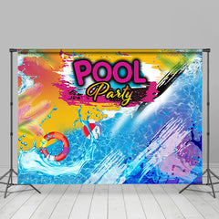 Lofaris Summer Beach Swimming Ring Ball Pool Party Backdrop