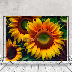 Lofaris Summer Blooming Sunflower Portrait Photo Backdrop