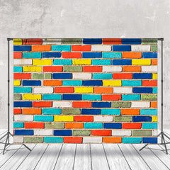 Lofaris Summer Color Brick Wall Backdrop For Photography