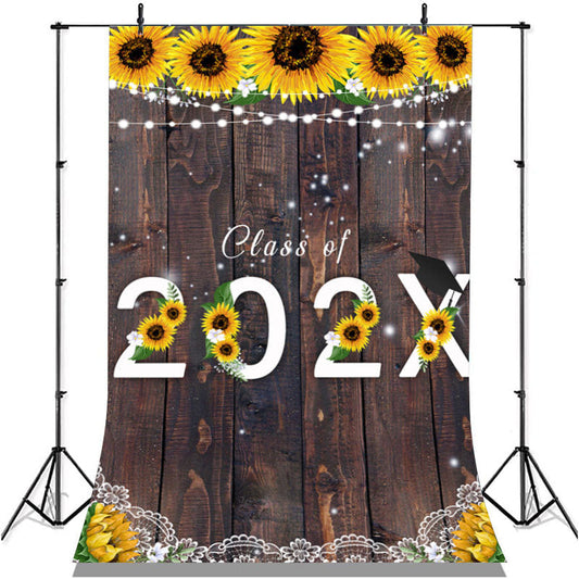 Lofaris Sunfloral And Bright Brown Wood Class Of 2022 Backdorp