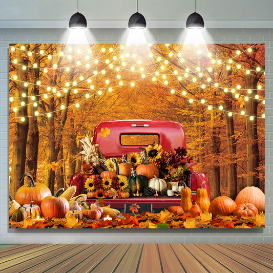 Lofaris Sunflower Bumper Crop Maple Trees Autumn Backdrop