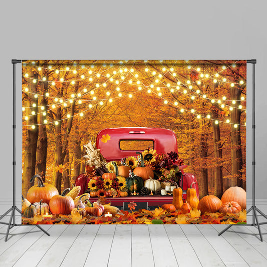 Lofaris Sunflower Bumper Crop Maple Trees Autumn Backdrop