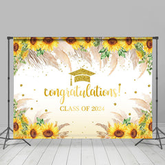 Lofaris Sunflower Congrats Class Of 2024 Graduation Backdrop
