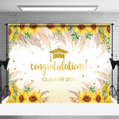 Lofaris Sunflower Congrats Class Of 2024 Graduation Backdrop