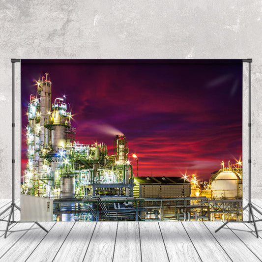 Lofaris Sunset Light Factory Architecture Photo Backdrop