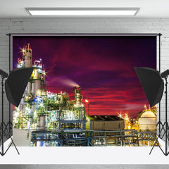 Lofaris Sunset Light Factory Architecture Photo Backdrop