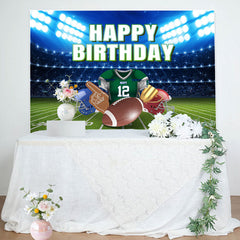 Lofaris Super Bowl Football Court Birthday Backdrop For Boy
