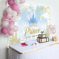 Lofaris Sweet Crown Castle For Prince Baby Shower Backdrop