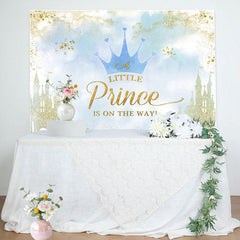 Lofaris Sweet Crown Castle For Prince Baby Shower Backdrop