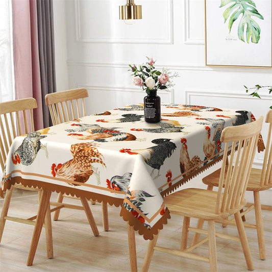 Lofaris Sweet Farm House Country Animals Rectangle Tablecloth