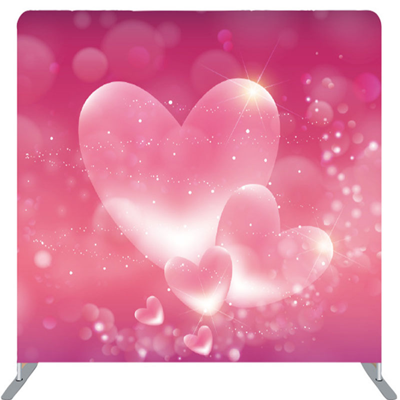 Lofaris Sweet Hearts Pink Valentines Day Fabric Backdrop Cover
