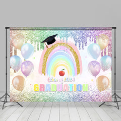 Lofaris Sweet Rainbow Class Of 2024 Graduation Backdrop