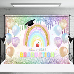 Lofaris Sweet Rainbow Class Of 2024 Graduation Backdrop
