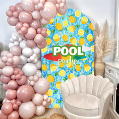 Lofaris Swimming Pool Lemon Blue Arch Backdrop For Party