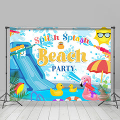 Lofaris Swimming Pool Water Gun Summer Beach Party Backdrop