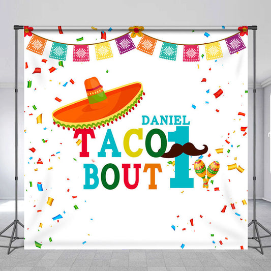 Lofaris Taco Bout One Fiesta Custom 1st Birthday Backdrop