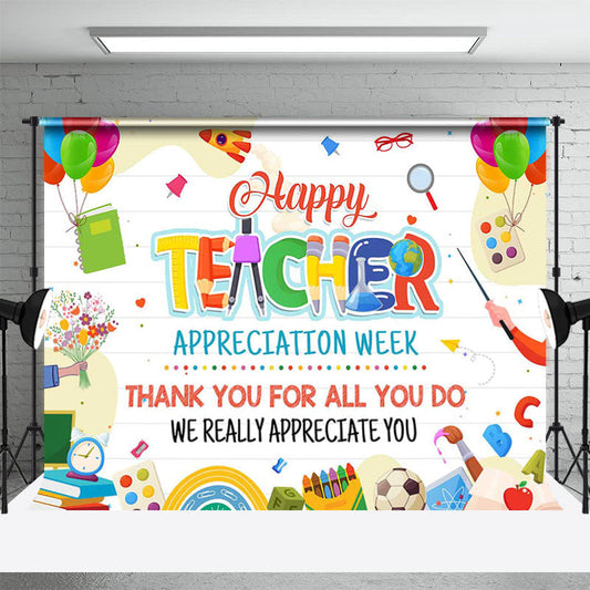 Lofaris Teacher Appecation Week Class Thank You Backdrop