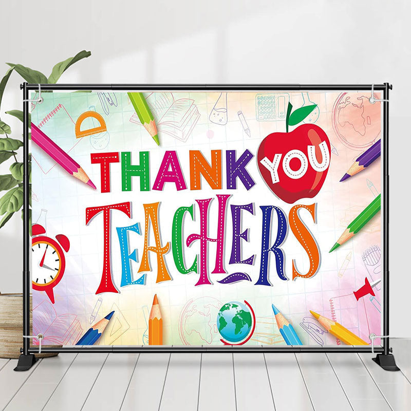 Lofaris Thank You Pencil Teacher Appreciation Week Backdrop