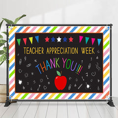 Lofaris Thank You Stripes Teacher Appreciation Week Backdrop