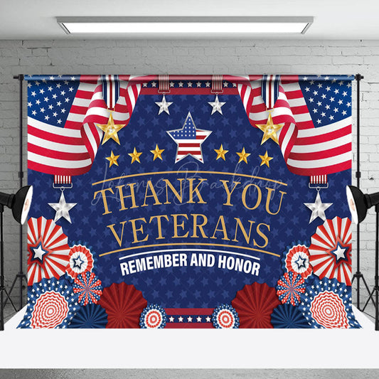 Lofaris Thank You Veterans Remember And Honor American Backdrop