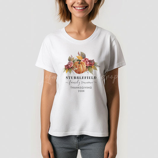 Lofaris Thanksgiving Family Reunion Pumpkin Custom T-Shirt