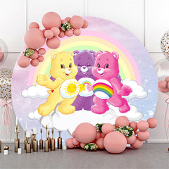 Lofaris Three Bears Rainbow Circle Birthday Backdrop Kit