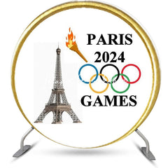 Lofaris Torch Tower Paris 2024 Sports Round Olympic Backdrop