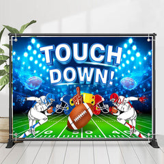Lofaris Touch Down Football Player Field Sport Party Backdrop