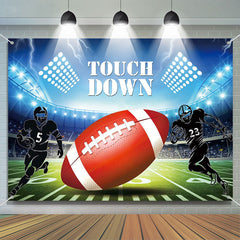Lofaris Touch Down Rugby Field Light Sports Party Backdrop
