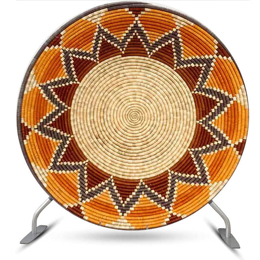 Lofaris Traditional Ethiopian Basket Round Backdrop Cover