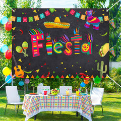 Lofaris Traditional Festival Cactus Mexican Fiesta Backdrop