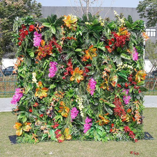 Lofaris Tribal Floral Leaves Artificial Spring Flower Wall