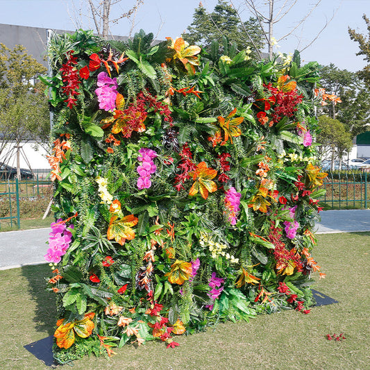 Lofaris Tribal Floral Leaves Artificial Spring Flower Wall