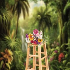 Lofaris Tropical Forest Flower Cascade Spring Photo Backdrop