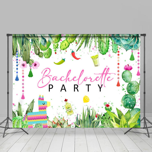 Lofaris Tropical Plants Cactus Bachelorette Party Backdrop