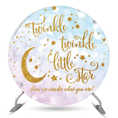 Lofaris Twinkle Little Star Round Baby Shower Backdrop Cover