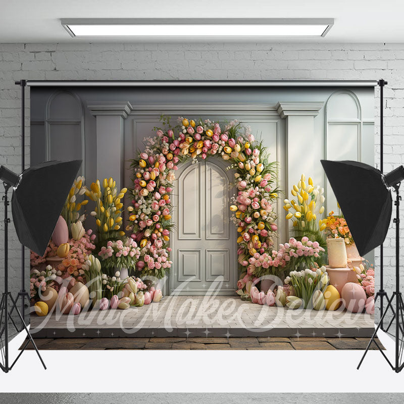 Lofaris Unbloomed Flowers Decorating Vintage Wall Backdrop